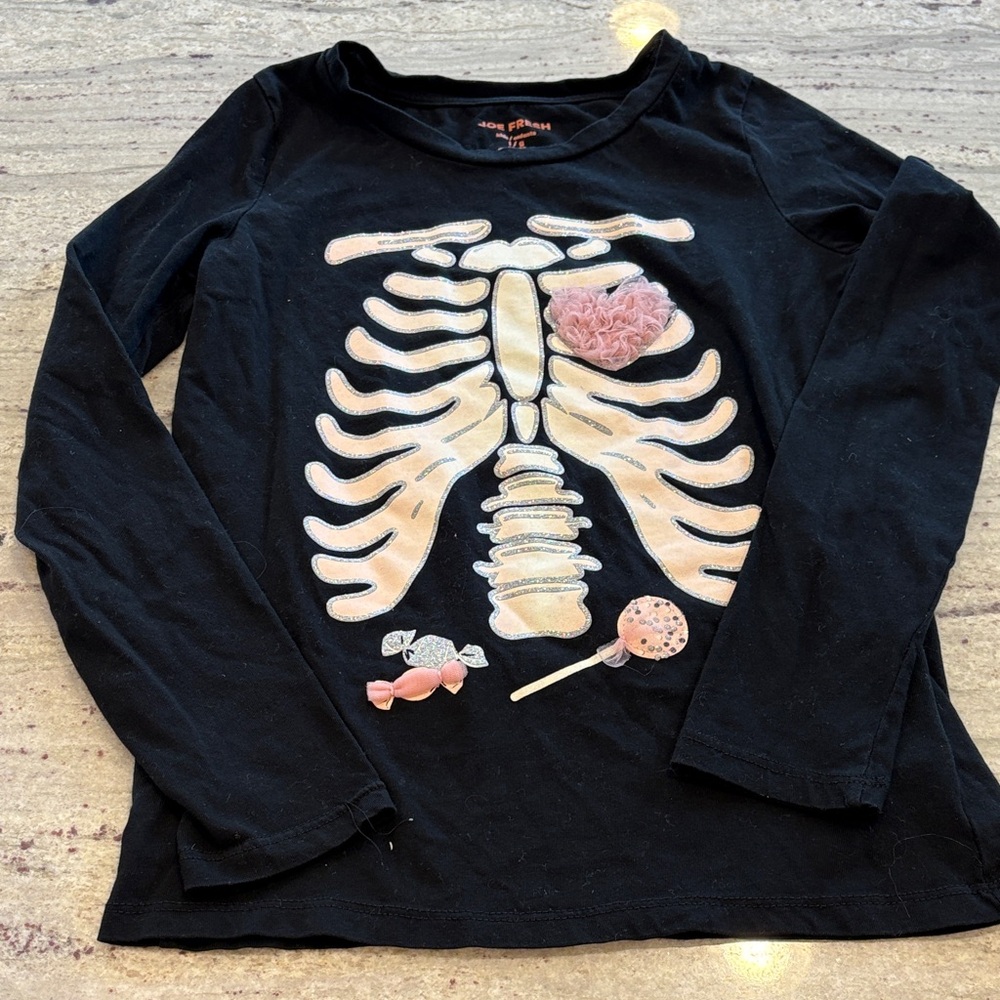 Joe Fresh Black Skeleton Long Sleeve Tee